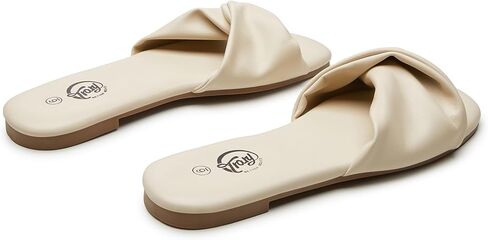 Trary Sandals Women ، Sandals for Women Flat Summer Slides for Women 2025 in Kuwait