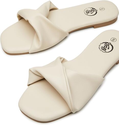 Trary Sandals Women ، Sandals for Women Flat Summer Slides for Women 2025 in Kuwait