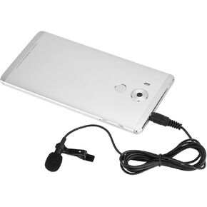 Handsfree Lapel ClampHolder-On-Microphone for Audio Video Recording Clear Voice Mic Compatible with