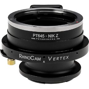 RhinoCam Vertex Rotating Stitching Adapter, Compatible with Pentax 645 (P645) Mount SLR Lens to Nikon Z-Mount Mirrorless Cameras