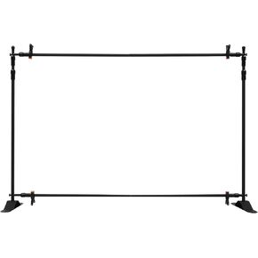 10.83ft x10.83ft حامل لافتة الخلفية القابلة للتعديل ، خطوة شديدة التحمل وتكرار طقم حامل الإطار مع 8 مشابك وحقيبة الحفل لحفلات الزفاف والحفلات والحدث والتصوير الفوتوغرافي والمعرض