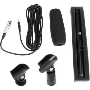 Toyvian 1set Outdoor Portable Microphone for Interviews Live Streaming Recording Camera Mic Shock-Absorbing Design for Cameras Camcorders Black