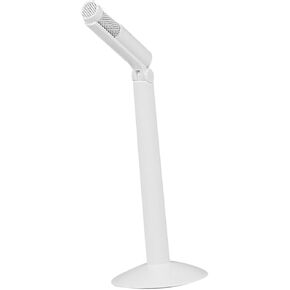 SOSOPORT 1PC مقابلة قابلة للطي الميكروفون MICROPHON Professional تسجيل الميكروفون مع توصيل الصوت تقنية الحد من الضوضاء لمقابلات VLOGGAGE و DSLR التصميم الحديث الأبيض