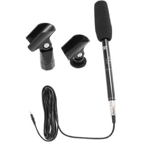 1set Portable Interview Microphone for Outdoor Live Streaming and Recording Compatible Cameras and Smartphones Shock-Resistant Design for Sound Quality