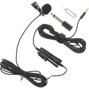Milisten 1 Set Lavalier Microphone High Sensitivity Clip Mic for Recording for Meetings Interviews Smartphones Tablets Laptops Cameras Cable