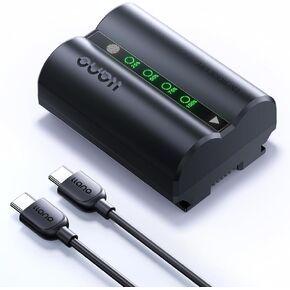 llano 2600mAh Aurora LP-E6P LP-E6NH Battery - Fully Decoded for Canon EOS R5/R6/R7 Mark Il,5D/6D/7D Mark Il/llI/IV,60D/70D/80D/90D, USB-C Fast Rechargeable,Finger-Tap LED Display,Replacement Batteries
