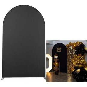Spandex Arch Backdrop Cover Double-Sided Round Top Stand Background for Birthday Wedding Baby Shower Party Decoration,Elastic Washable