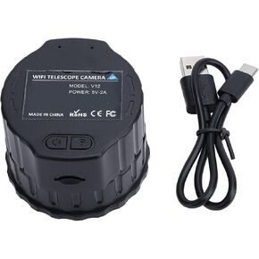 WiFi Wireless Digital Eyepiece 4MP 2K تسجيل فيديو مدمج في تطبيقات العدسة الإلكترونية لـ WIFI لـ 1.18‑.97in Telescope (Black)