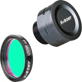 SVBONY SV105 Telescope Camera, 1.25 inch IMX307 CMOS Color Electronic Telescope Eyepiece Bundle with 1.25 inches UV IR Cut Block Filter