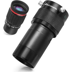 Astromania 2"- 32mm 70 Degree Super Wide Angle (SWA) - Bundle with - 2" ED 2X Dual Power Telescope Barlow Lens