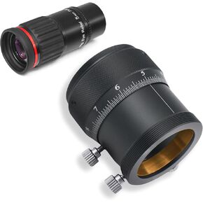 Astromania 1.25"/2"- 5mm 70 Degree Super Wide Angle (SWA) - Bundle with - 1.25" High Precision Double Helical Focuser with 0.05mm Scale