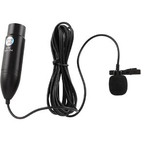 48V Lavalier Microphone Cardioid, 3 Pin XLR Lav Mic with Intelligent Noise Reduction for Recording Interviews Speeches