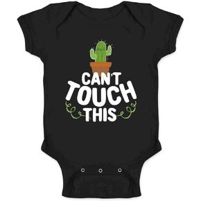 Pop Threads Cant Touch This Cactus Funny Cute Succulents Infant Baby Boy Girl Bodysuit