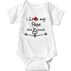 I Love My Grandma and Grandpa Baby Bodysuit Pregnancy Announcement Newborn One Piece Infant Ounfit