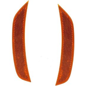 Pair of Reflector Lights Fits by Plastic-Housing Material Front Right Front Left Assembly-Assembly/Single Amber-Lens Screwin-Attachment Method