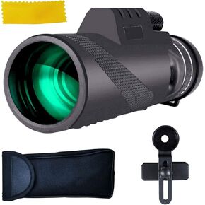 Monoculars Telescope High Power 40x60 Monocular Telescope Green Film Optical Tourism Scope Telescope Long Range Zoom for Adult Bird Watching Outdoor Travel Sightseeing Binoculars
