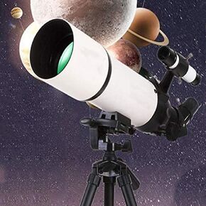 80mm Aperture 400mm Astronomy Telescope for Beginners & Kids, Adjustable Tripod, Optical Finder, and Backpack - Perfect for Stargazing & Science Exploration