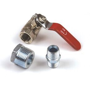 CT3438 - Primefit 3/8" Full Port Shut off Valve with 3/4" Adapter for Large Compressor Tank Ports