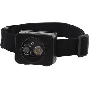 ciciglow Head Mounted Action Camera, 1080P Adjustable Angle Small Head Mounted Sports Camera, LED Headlamp Wearable Body Video Camera with Elastic Headband, Support 128GB for Outdoor Sports