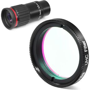 Astromania 1.25"/2"- 3.5mm 70 Degree Super Wide Angle (SWA) - Bundle with - 1.25" UHC (Ultra High Contrast) Filter