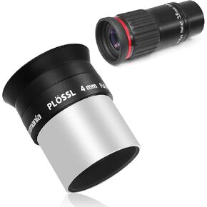 Astromania 1.25"/2"- 3.5mm 70 Degree Super Wide Angle (SWA) - Bundle with - 1.25" 4mm Plossl Telescope Eyepiece