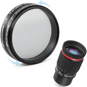 Astromania 2"- 32mm 70 Degree Super Wide Angle (SWA) - Bundle with - 2" Variable Grey Polarizing Filter