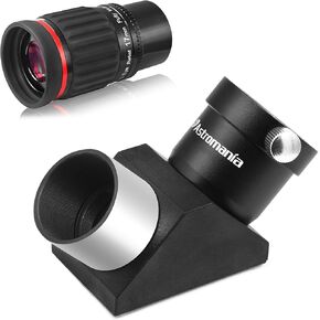 Astromania 1.25"/2"- 17mm 70 Degree Super Wide Angle (SWA) - Bundle with - 1.25" 90-Degree Erecting Prism