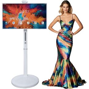 Portable Smart Screen with 12 Megapixel HD Camera,32-Inch 1080p Portable Monitor with Rotatable Touch Screen,Android OS(Support Google Store),Full Swivel Rotation (32 inch)
