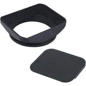 for Haoge 62mm Square Metal Screw-in Mount Lens Hood Shade with Cap for Hasselblad for XCD 45Pmm F/4 Lens
