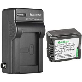 Kastar VW-VBG130 AC Wall Battery Charger Replacement for Panasonic VW-VBG070, VW-VBG130, VW-VBG260 Battery, Panasonic VDR-D210, VDR-D220, VDR-D230, VDR-D310, VDR-D310, VDR-D58GK Camera