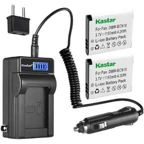 Kastar DMW-BCN10 LCD AC Battery Charger Compatible with Leica BP-DC14 BP-DC14-E BP-DC14-U Battery, Leica C 11052 18536, Leica C (Type 112), Leica C V-LUX50 Digital Camera