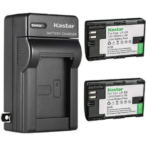 استبدال شاحن بطارية الجدار Kastar LP-E6 AC لشاحن Canon LP-E6N و LP-E6NH و LP-E6N Pro و Canon LC-E6 و LC-E6E Charger و Canon EOS R و EOS RA
