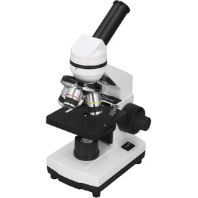 Monocular Microscope 40X‑640X Biological Compound Monocular Microscope for Education Laboratory (US Plug 100-240v)