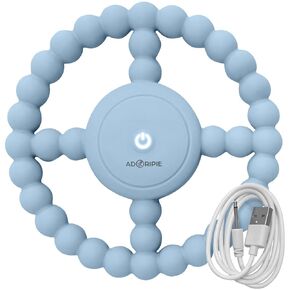 Teething Rings - Baby Teether Toys for Babies 6-18 Months - Vibrating Silicone Baby Chew Toys - Safe Teethers for Soothing Sore Gums - Support Speech- Waterproof Baby Teething Toys for Boys and Girls