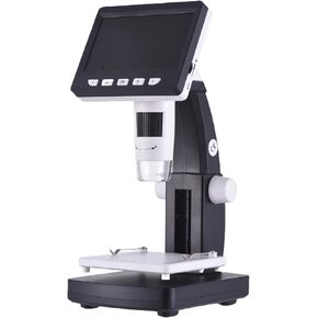 Asixxsix Electronic Microscope, 4.3inch Display 1080P LCD Soldering Microscope with 8 LED Lights, 50-1000X Digital with 2MP HD Lens for Animals Plants Circuit Boards (306-B)