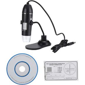1000X Portable Digital USB Microscope with Built in 8 LED Fill Lights Ideal for Computers Industrial Maintenance Testing Textile Jewelry Identification Printing and