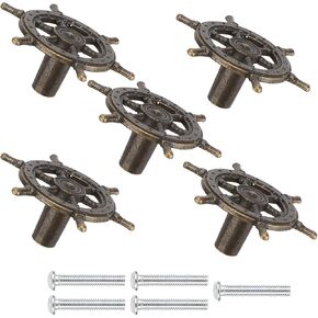 Rustic Steerings Wheel Cabinet Handles - Versatile, BatteryDecor for Any Room