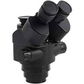 Microscope Black 3.5X 90X 7X-45X Simul-Focal Trinocular Microscope 0.5X 2.0X Auxiliary Lens+ Zoom Stereo Microscope Head (Color : 3.5X 45x Height165mm) (7X 90x Height 30mm)