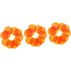 DOITOOL 30 Pcs Photography Lighting Film Orange Correction Sheets Flat and Smooth Multi-use