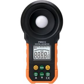 Digital Illuminance Light Meter Tester, Digital LUX Meter 200,000 Lux Light Meter Test Spectra Auto Range High Precision Digital Luxmeter Illuminometer Measure for set design, factory, office or home