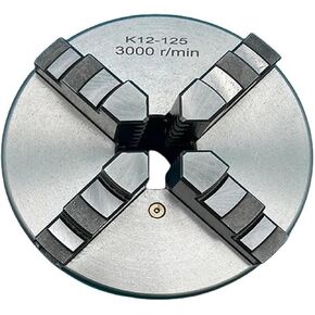 Lathe Chuck 125mm 4 Jaw Lathe Chuck K12-125 Metal Chuck Self-Centering Lathe Chuck