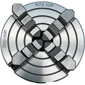 Lathe Chuck K72-125 125mm 4 Jaw Independent Chuck Manual Type Metal Scroll Chuck