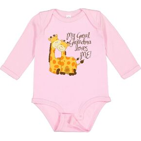 inktastic My Great Grandma Loves Me Long Sleeve Creeper