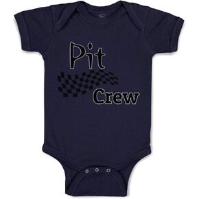 Cute Rascals Custom Baby Bodysuit Pit Crew Car Auto Transportation Boy & Girl Striped Baby Clothes