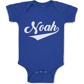 Cute Rascals Baby Bodysuit Noah's Name and Ark Bible Stories Boy & Girl Baby Clothes Funny Cotton Royal Blue Design Only Newborn