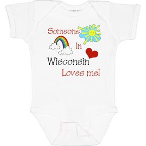 inktastic Someone in Wisconsin Loves Me Baby Bodysuit
