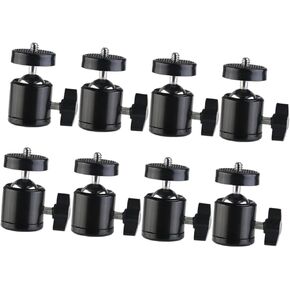 Sosoport 8Pcs Camera Tripod Ball Head Mount Rotating Photography Accessory Compatible with DSLR Monopod and Tripod Stands Screw for Versatile Shooting