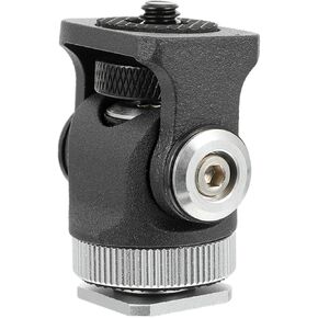 NUOBESTY Head Tripod Mount Adapter Rotatable Hot Shoe Mount for Camera Durable Easy Installation for Panoramic Photography