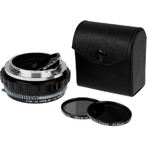 Fotodiox DLX Stretch Adapter Compatible with Pentax K/KAF Lens to Nikon Z-Mount Cameras – Macro and ND Filter Capabilities