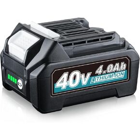 BL4050 BL4040 4.0Ah 40V XGT Lithium Battery MAK40V Replacement for Makita BL4050F BL4025 40 Volt Lithium Ion Battery BL4040 Compatible with MAKITA 40V Cordless Power Tools